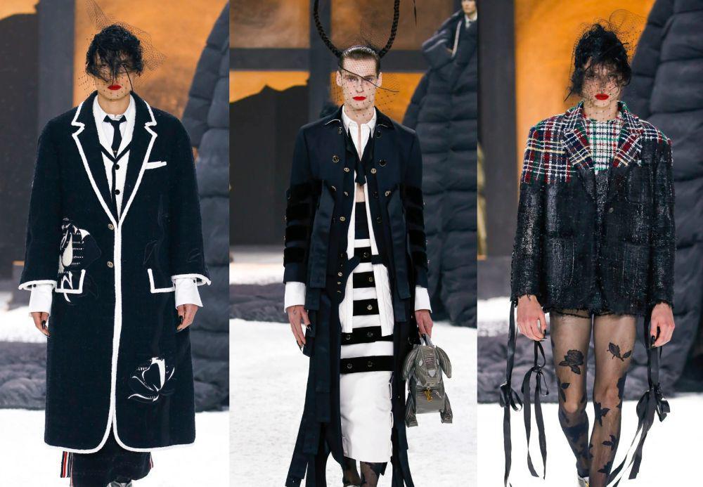 12 Koleksi Thom Browne di New York Fashion Week 2024, Dark Romance!