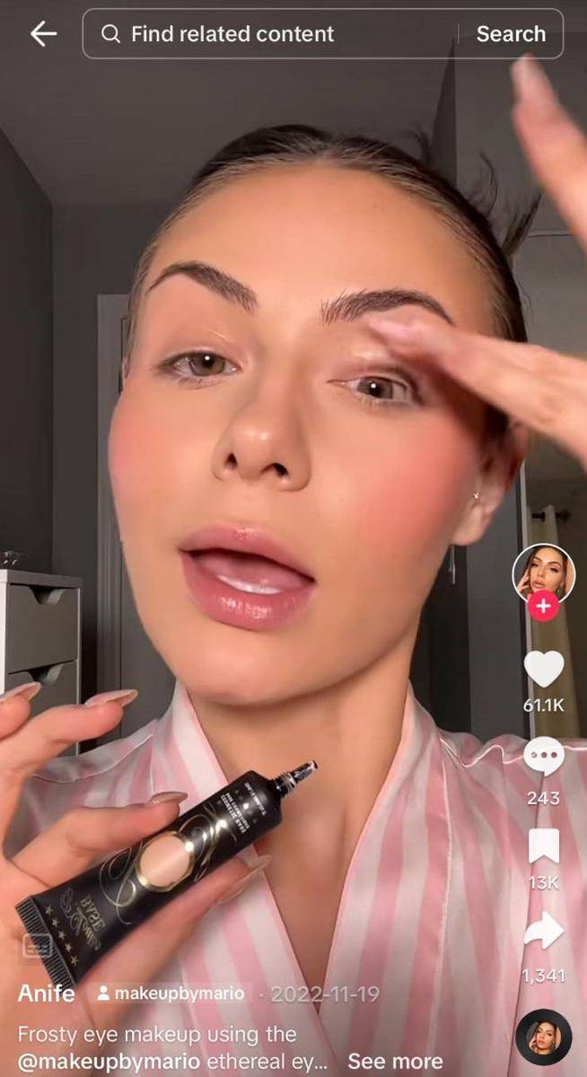 Aplikasikan primer pada kelopak mata (Tiktok.com/Anife)