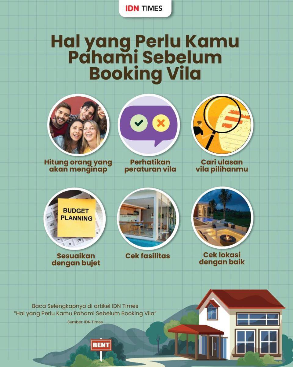 Infografis tips memesan villa (IDN Times/Aditya Pratama)