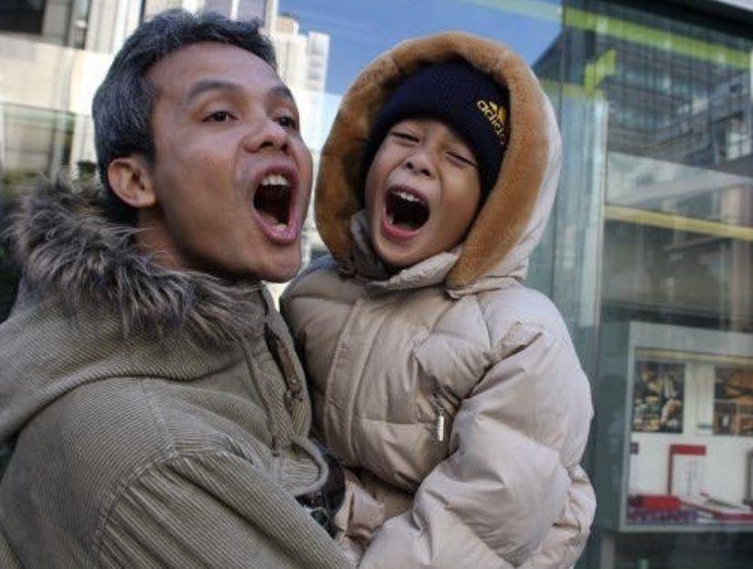 potret dekat Alam Ganjar dan ayahnya (Instagram.com/alamganjar)