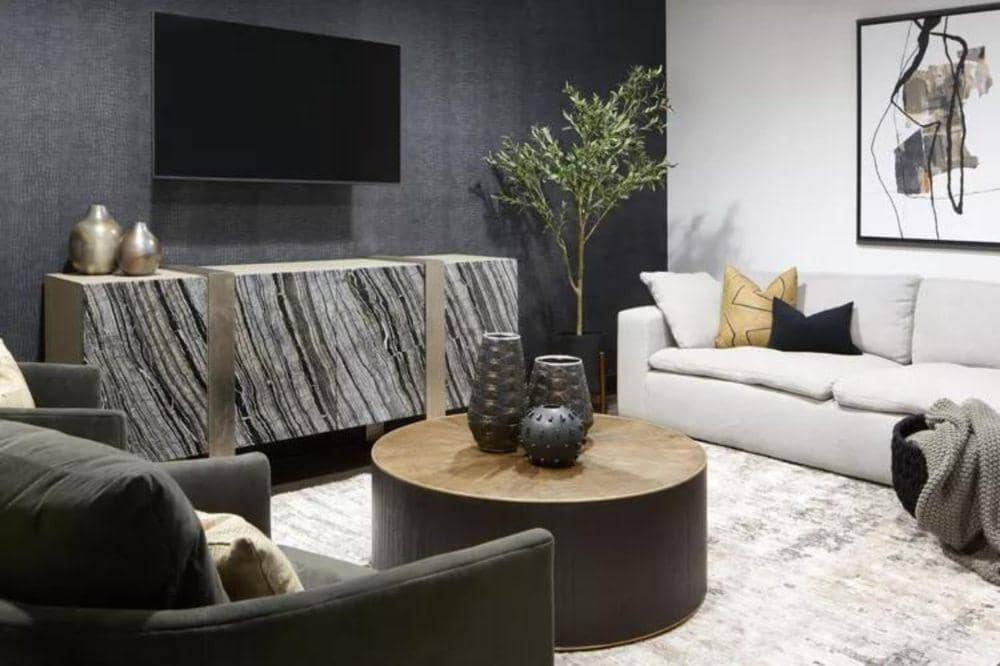 ilustrasi dinding aksen untuk ruang tamu (mydomaine.com)