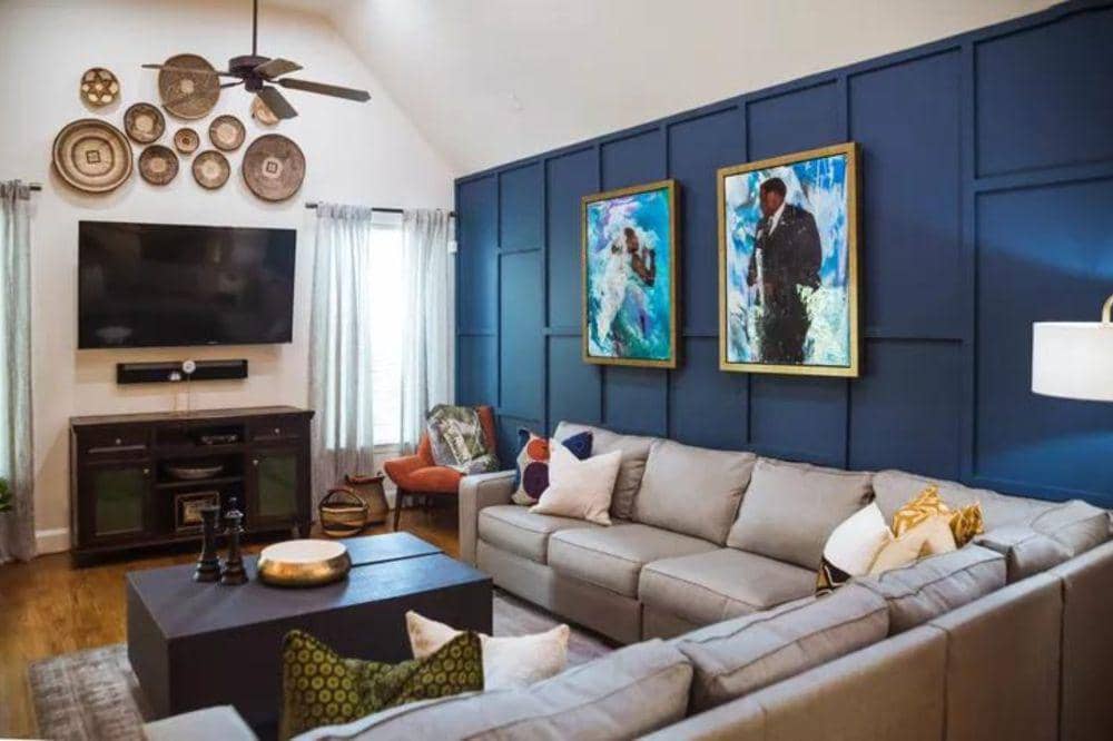 ilustrasi dinding aksen untuk ruang tamu (mydomaine.com)