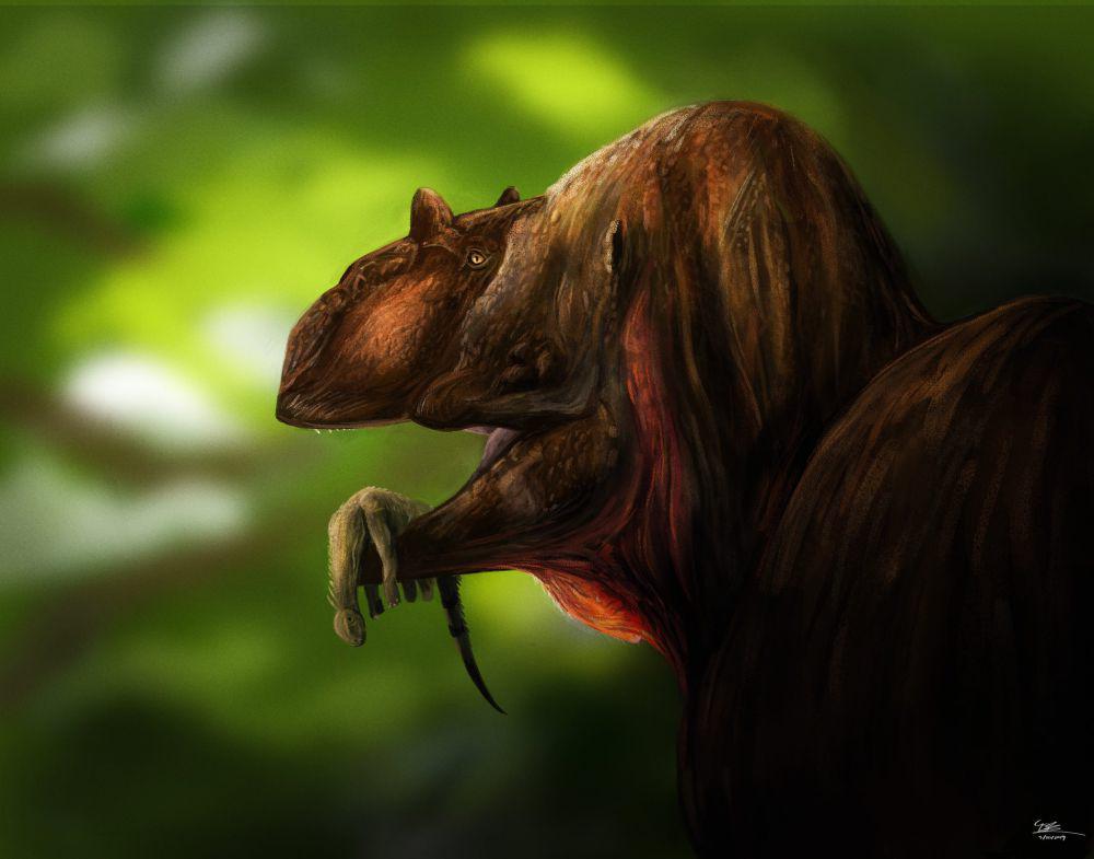 Ilustrasi Giganotosaurus (twitter.com/Brennan Stokkermans)