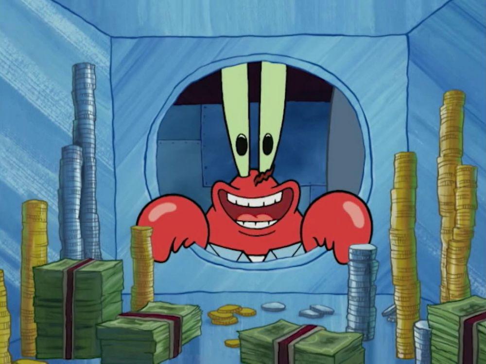 7 Bukti Tuan Krabs Terobsesi dengan Uang di SpongeBob SquarePants