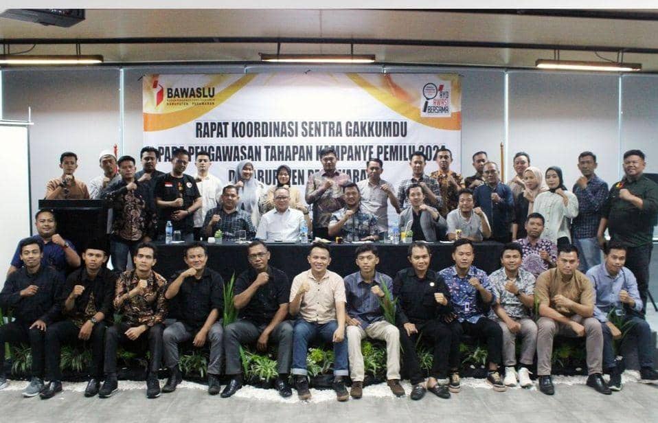 Rakor Sentra Gakkumdu Pemilu 2024 Kabupaten Pesawaran. (Instagram/@bawaslu_pesawaran).