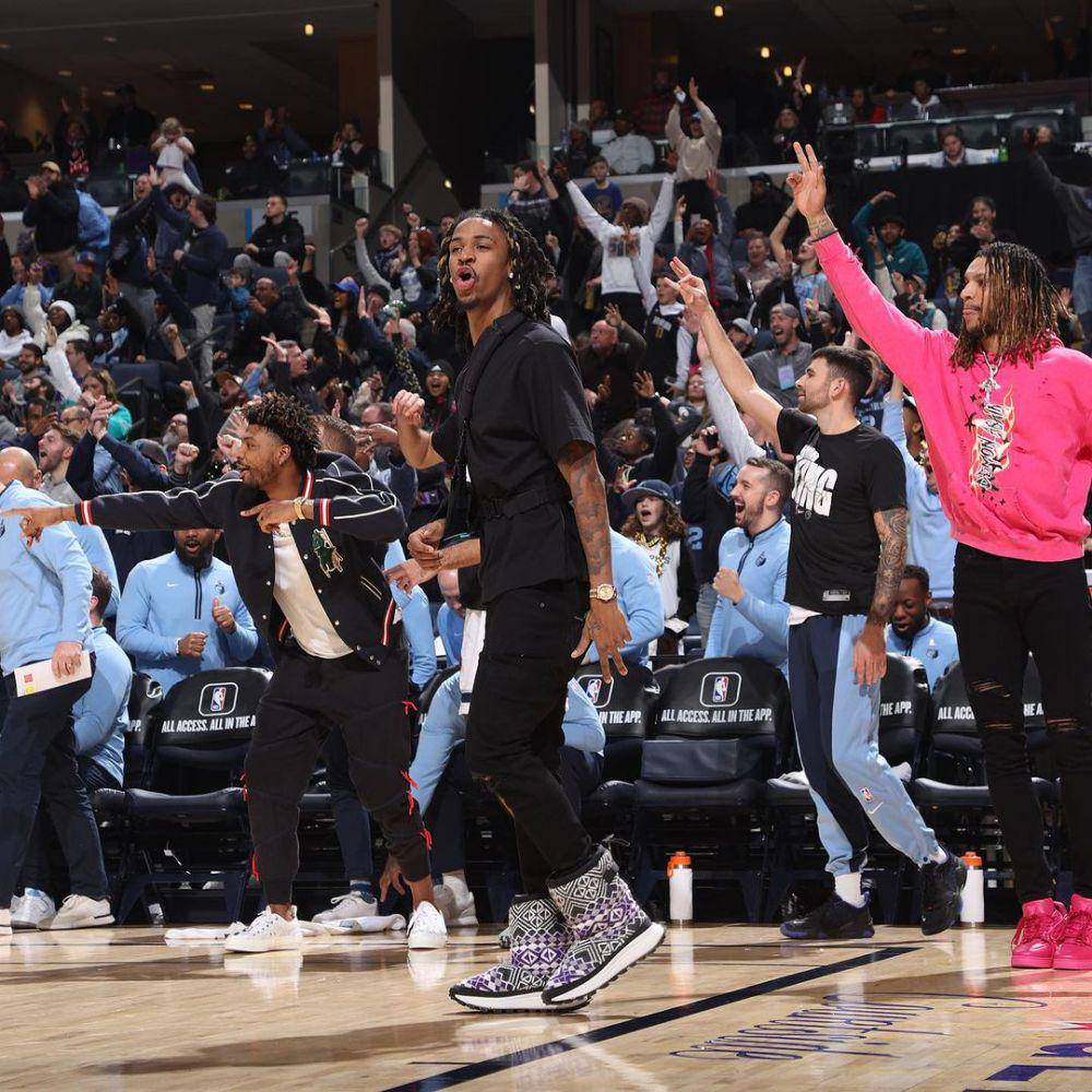 Ja Morant (tengah). (instagram.com/memgrizz)