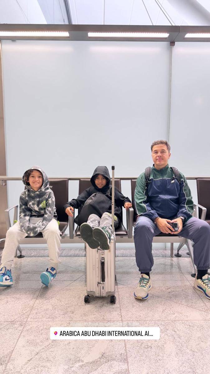 potret Mayka tanding bola di Abu Dhabi (instagram.com/syssio)