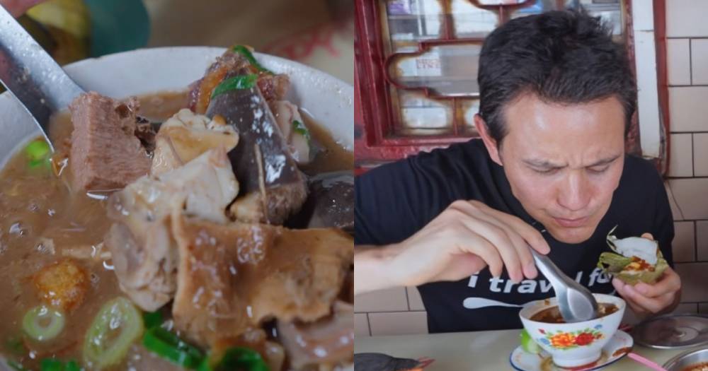 Tangkapan layar vlog Mark Wiens saat menyambangi RM Coto Ranggong pada Desember 2023. (Instagram.com/mirationology)