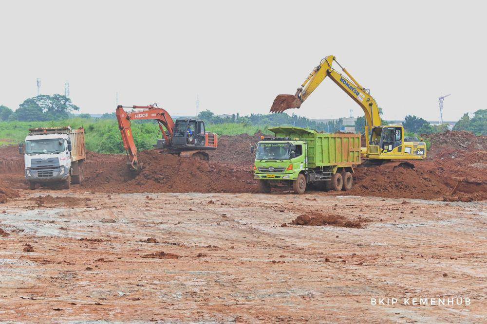 Proses konstruksi Proving Ground Bekas (dok. BKIP Kemenhub)