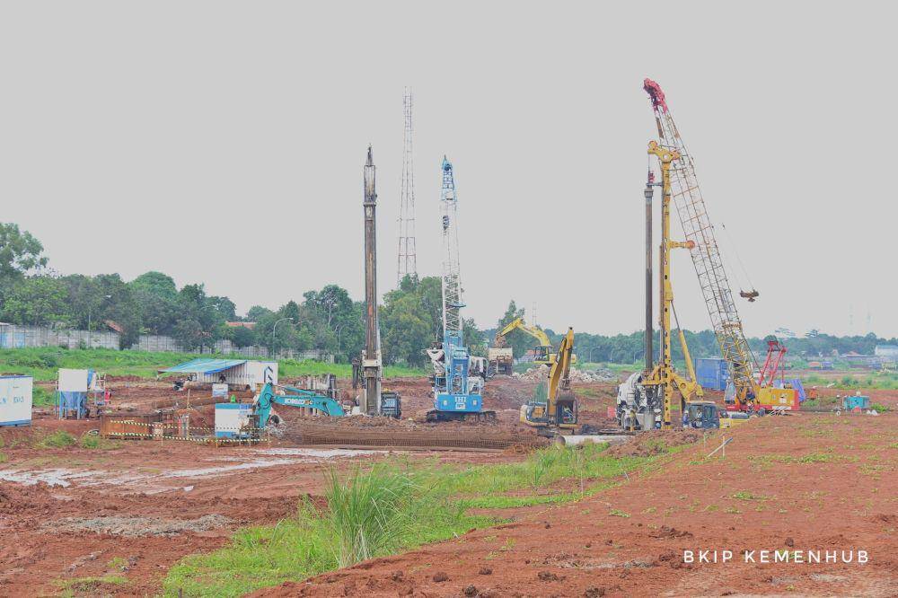 Proses konstruksi Proving Ground Bekasi (dok. BKIP Kemenhub)