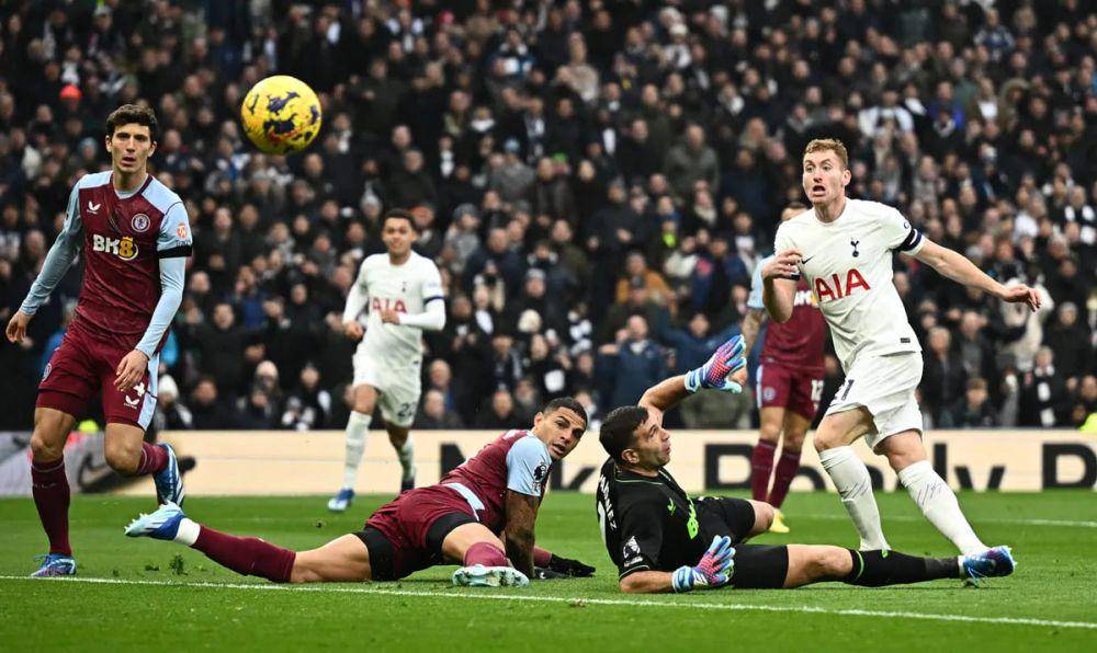 Dejan Kulusevski cetak gol pembuka Tottenham vs Aston Villa(premierleague.com)