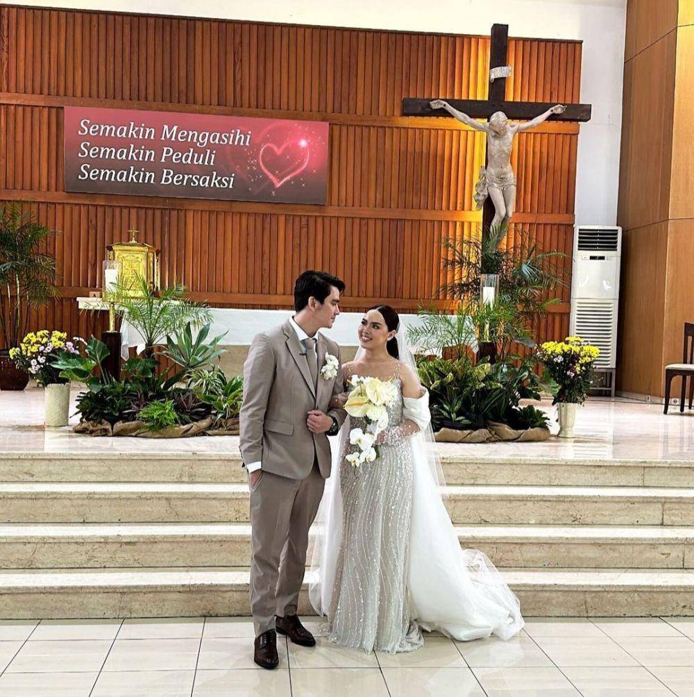Pernikahan Christ Laurent dan Marcella Michelle. (Instagram.com/clarissagnwn)