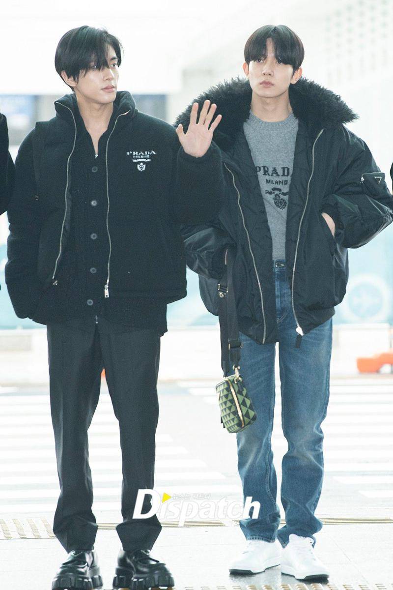 airport fashion ala Jake ENHYPEN (dok. dispatch.co.kr/Oh Min Agija)