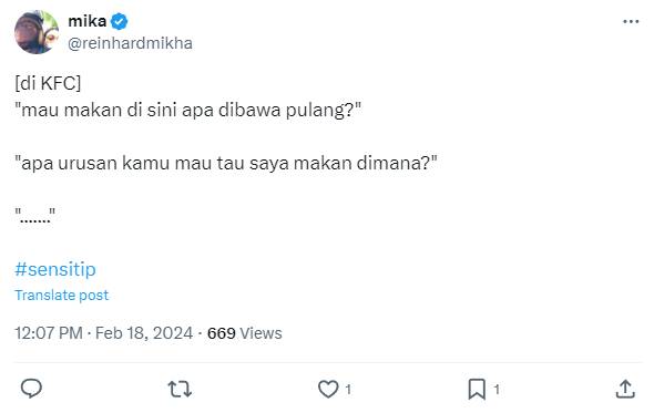 obrolan kocak warganet sama cewek yang lagi PMS (twitter.com/reinhardmikha)