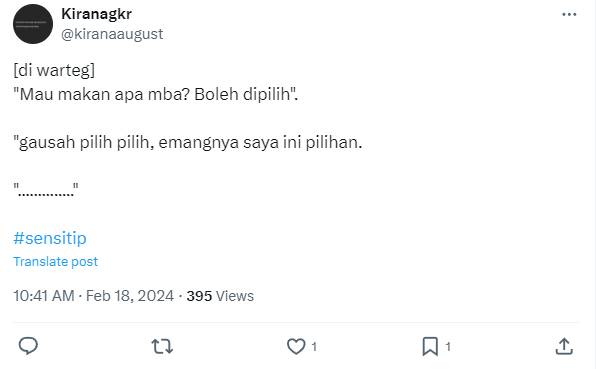 obrolan kocak warganet sama cewek yang lagi PMS (twitter.com/kiranaaugust)