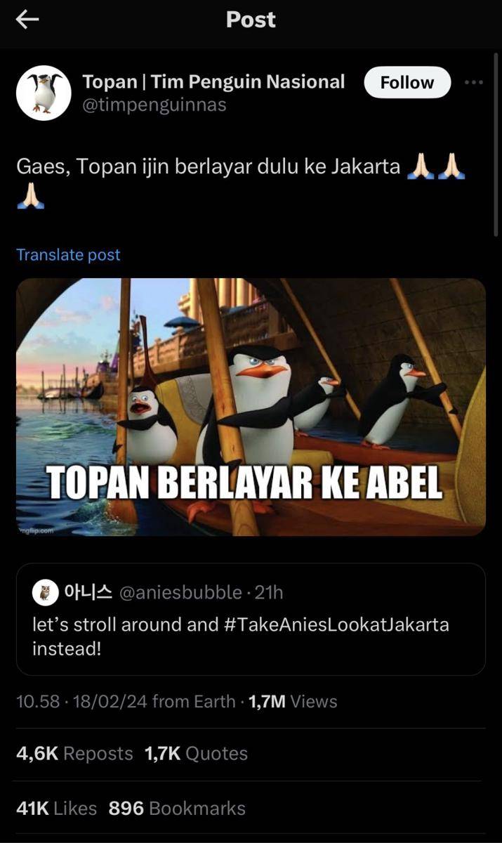 asal-usul Topan dan Abel di media sosial (twitter.com/aniesbubble)