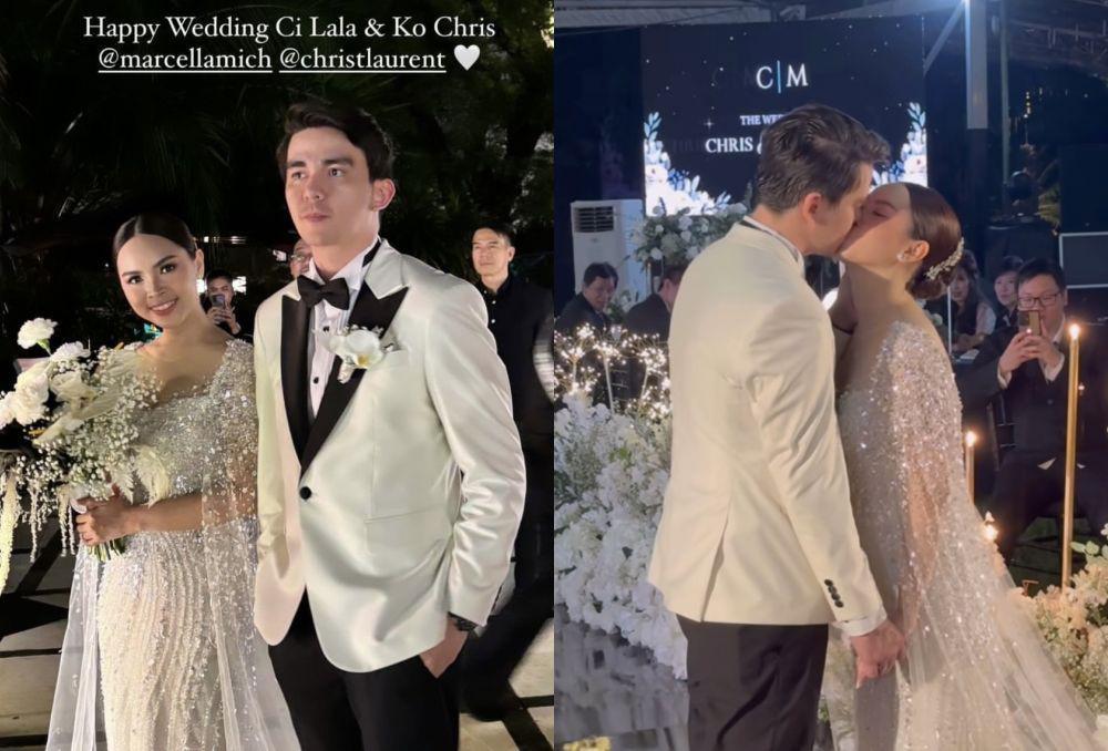 7 Potret Mewah Resepsi Pernikahan Chris Laurent dan Marcella Michelle