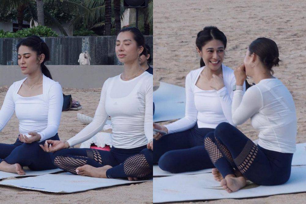 potret Jennifer Bachdim dan Dian Sastro yoga bareng (instagram.com/jenniferbachdim)