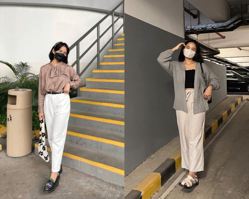 9 Padu Padan Celana Putih ala Jesica Ceren buat Hangout, Chic Abis!
