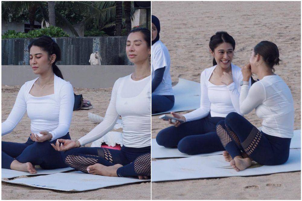 potret Jennifer Bachdim dan Dian Sastro yoga (instagram.com/jenniferbachdim)