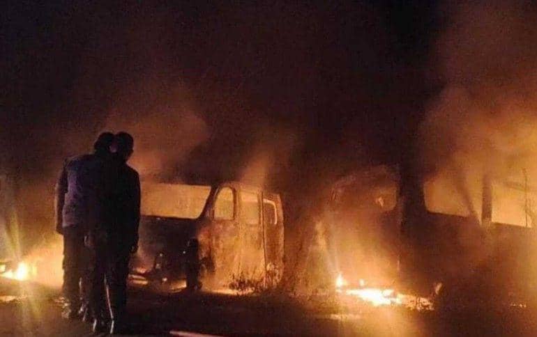 3 Mobil Barang Bukti BBM Ilegal Terbakar di Mapolres Banyuasin
