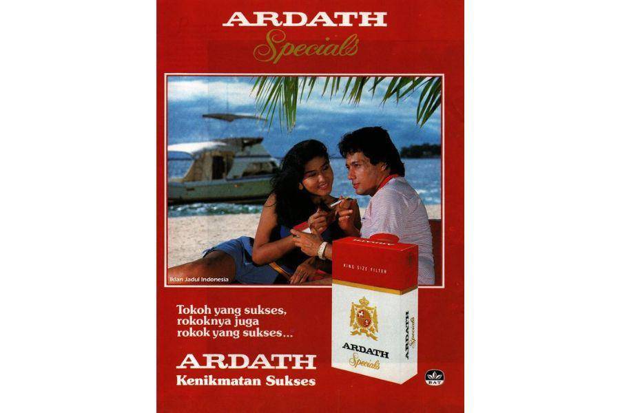 Rokok Ardath, salah satu rokok jadul di Indonesia (facebook.com/Iklan Jadul Indonesia)