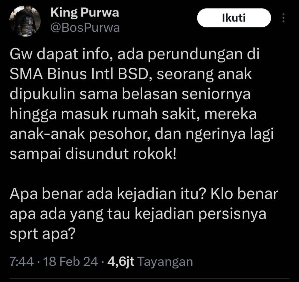 Dok. Akun X @BosPurwa