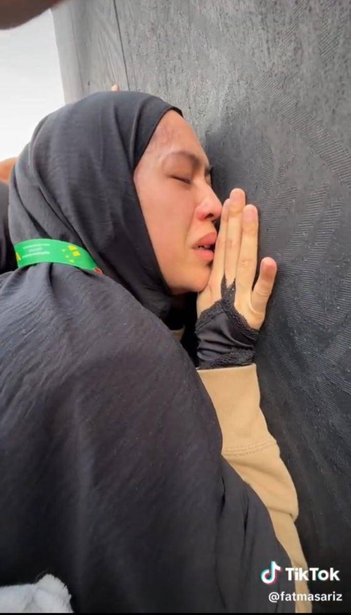 Momen Fatmasari, Istri Alfy Saga Umumkan Kehamilan Kedua Saat Umrah (Tiktok.com/fatmasariz)