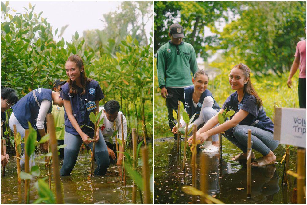 10 Potret Asha Assuncao saat Menanam Mangrove, Jadi Volunteer