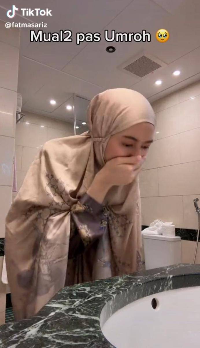 Momen Fatmasari, Istri Alfy Saga Umumkan Kehamilan Kedua Saat Umrah (Tiktok.com/fatmasariz)