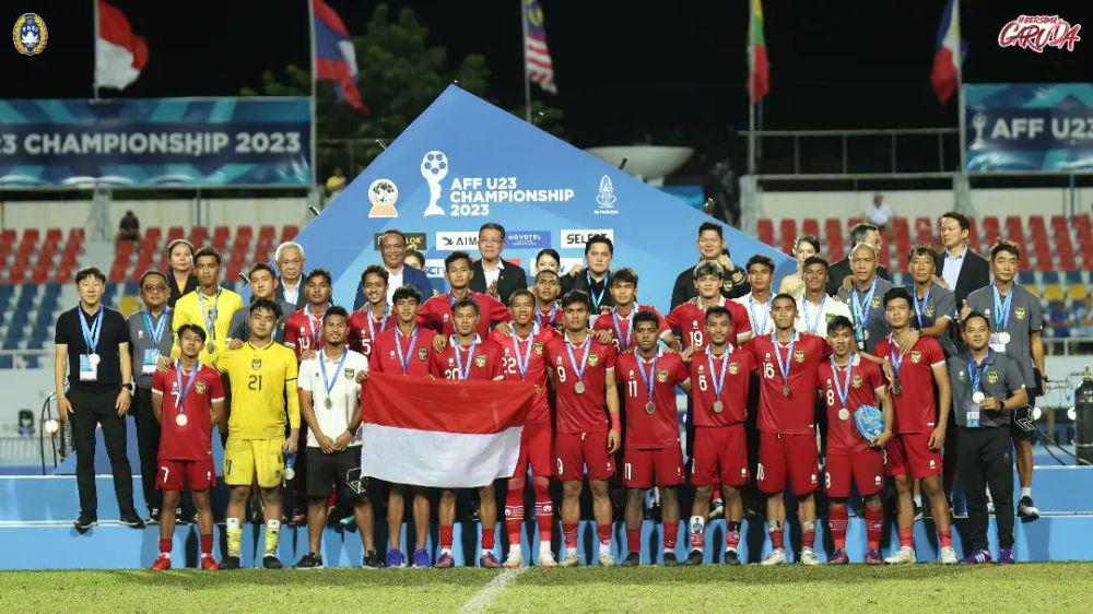 Timnas Indonesia U-23 saat meraih gelar runner-up di Piala AFF U-23 2023. (instagram.com/timnas.indonesia)