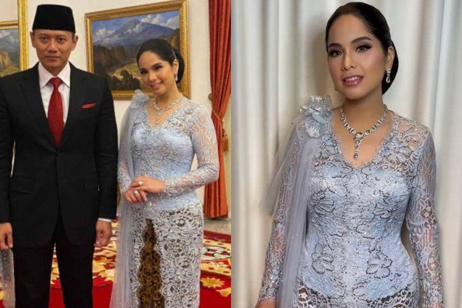 9 Gaya Elegan Annisa Pohan di Pelantikan AHY sebagai Menteri ATR/BPN