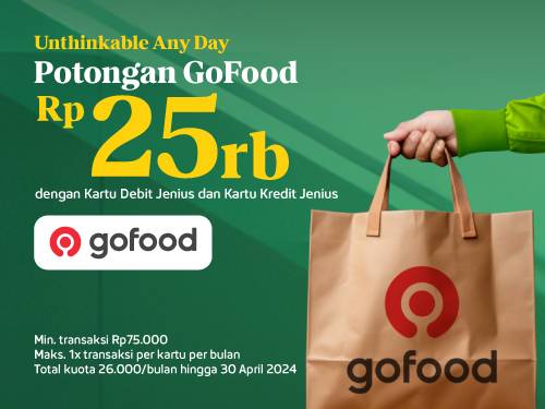 Promo GoFood dari Jenius (jenius.com)