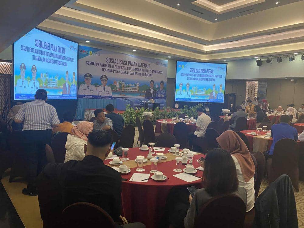 Para wajib pajak berbagai sektor mendapat sosialisasi dari BPKPAD Kota Banjarmasin.