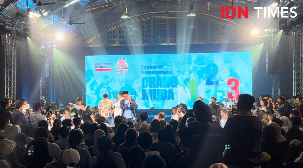Syukuran Kemenangan Orang Muda TKN Fanta Prabowo-Gibran (IDN Times/Aryodamar)