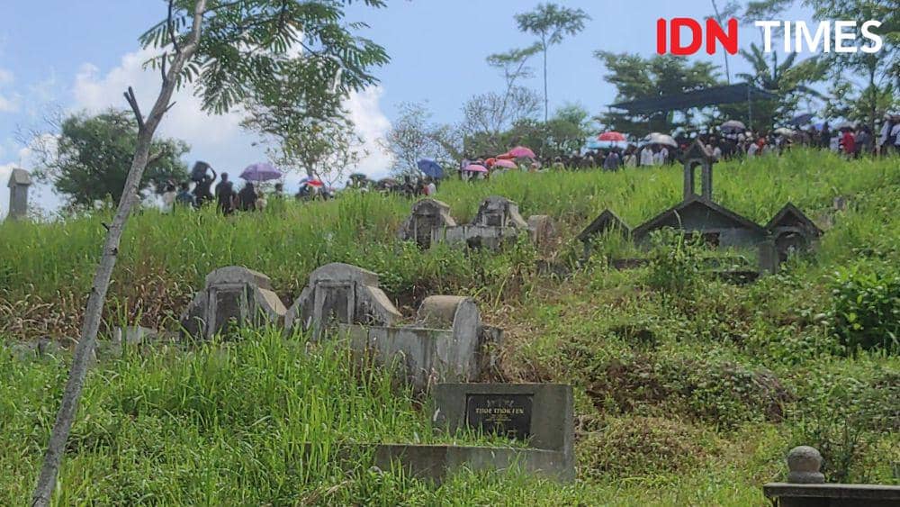 TPU Karangtengah tempat Budhi Sarwono dimakamkan, Rabu (21/2/2024).(IDN Times/Foto: Muklas)
