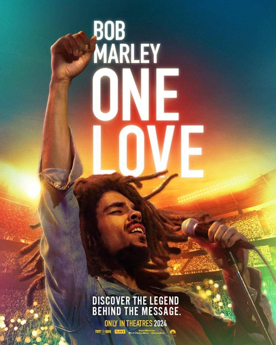poster film Bob Marley: One Love (dok. Paramount Pictures)