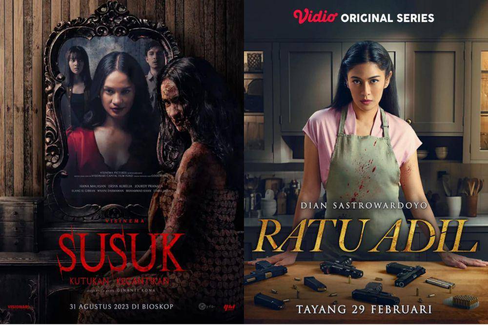 Film dan series Ginanti Rona (dok. Screenplay Films / Ratu Adil | dok. Visinema Pictures / Susuk: Kutukan Kecantikan)