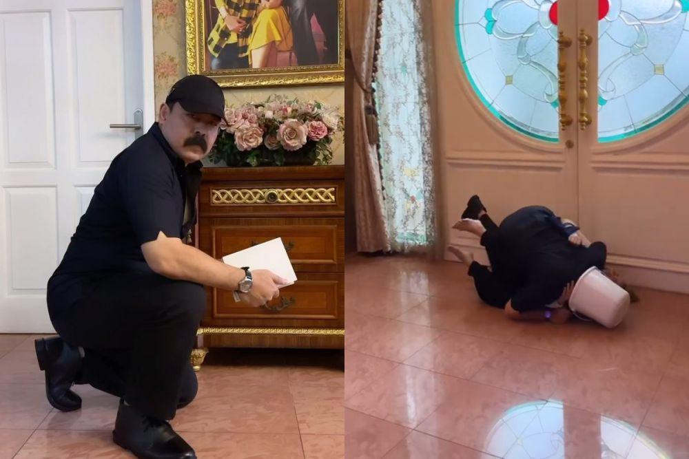 8 Potret Adam Suseno Parodikan Mayor Teddy, Berakhir Nyungsep
