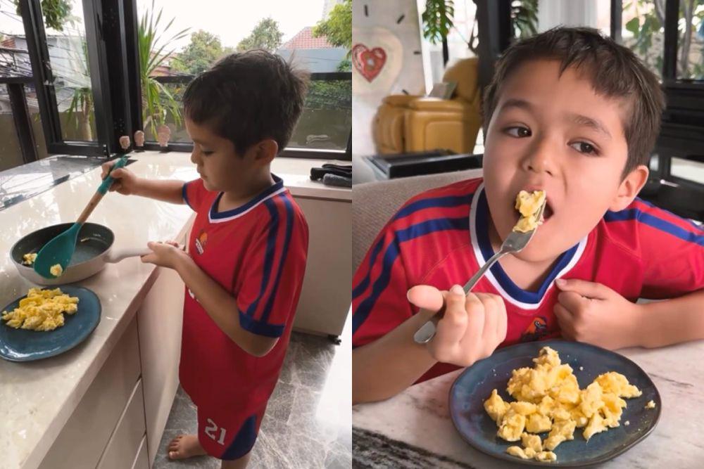 7 Potret El Barack Masak Sendiri untuk Sarapan, Banjir Pujian!