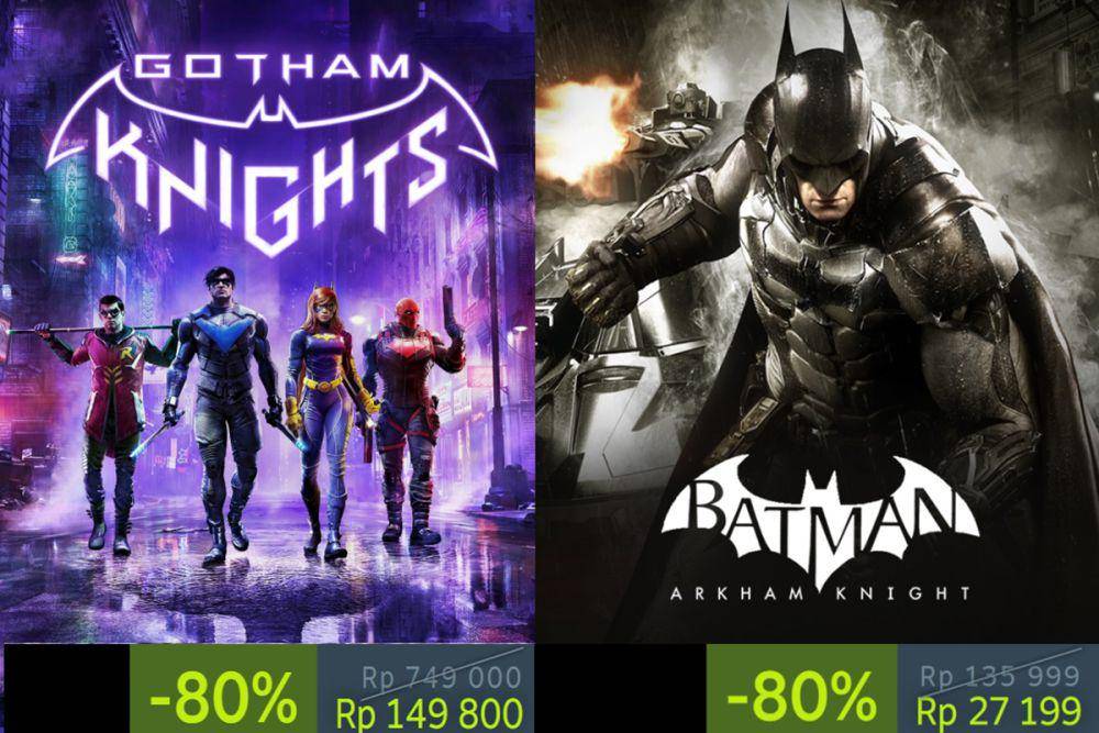 Deretan game Batman sedang diskon di Steam. (dok. Warner Bros. Games/Gotham Knights | dok. Rocksteady Games/Batman Arkham: Knights)