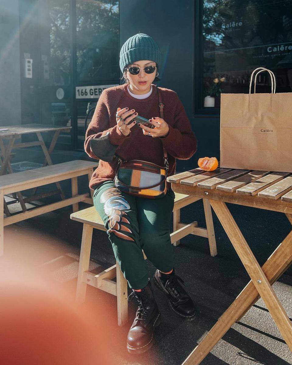 inspirasi OOTD edgy ala artis (instagram.com/popsovia)