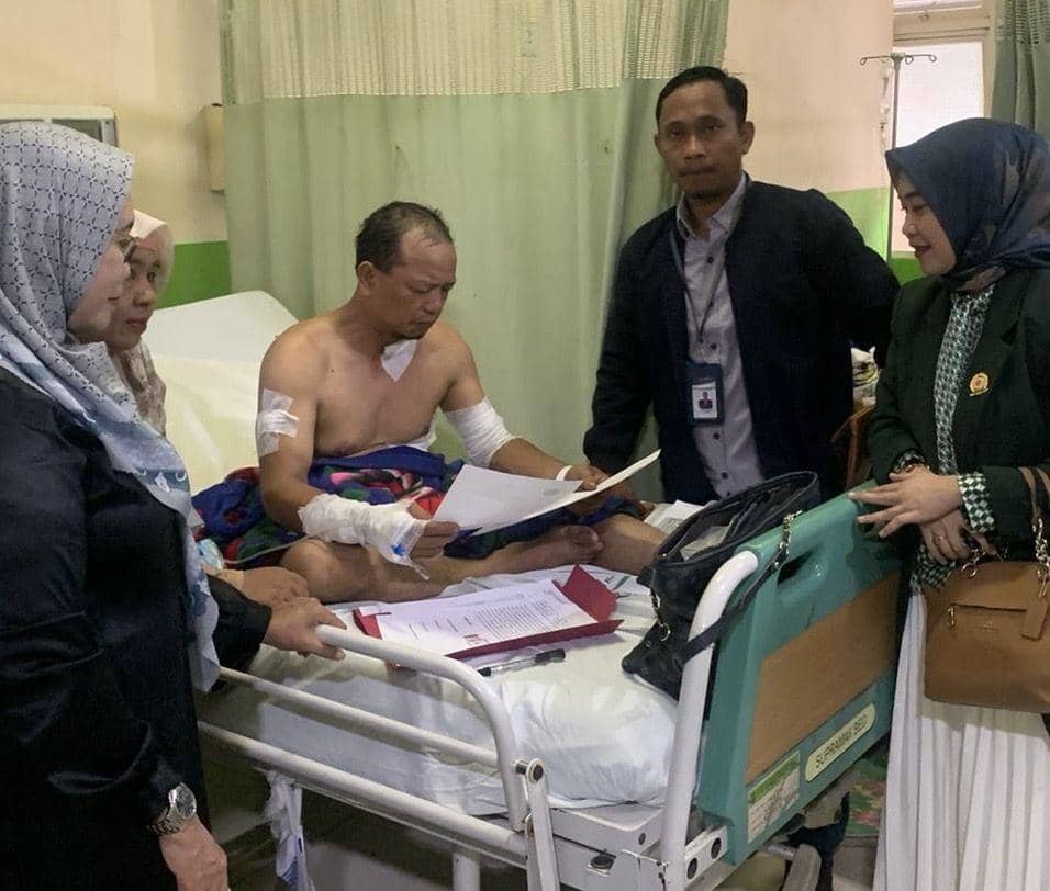 Kondisi korban yang usai menjalani operasi di Rumah Sakit di Banjarmasin. (dok PH korban)