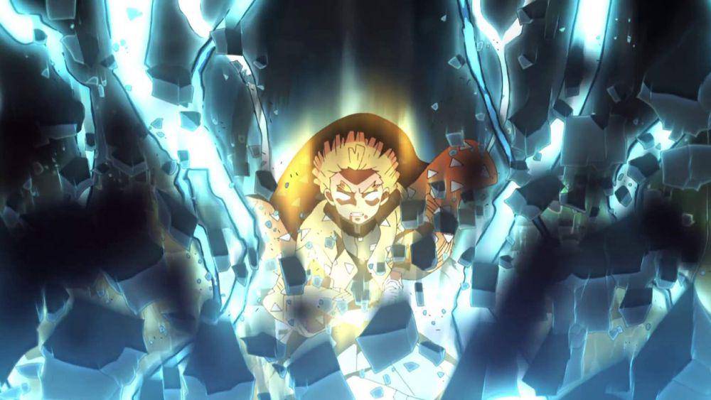 Zenitsu menggunakan Teknik Pernapasan Petir (dok. ufotable/Demon Slayer: Kimetsu no Yaiba)