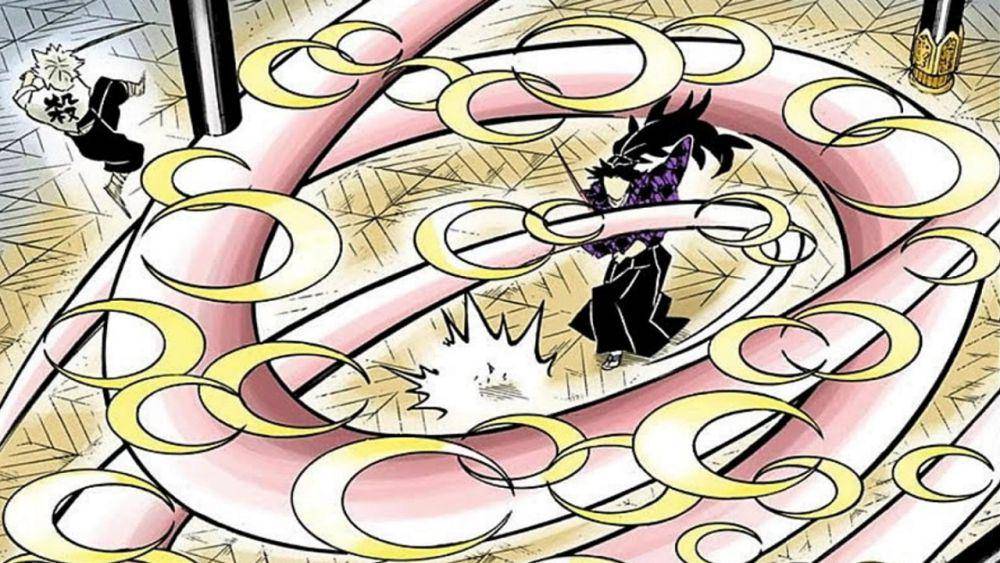 Teknik Pernapasan Bulan (dok. Viz Media/Demon Slayer: Kimetsu no Yaiba)