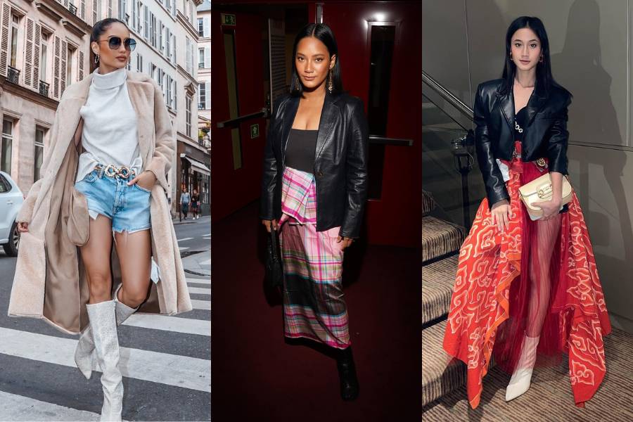 inspirasi OOTD edgy ala artis (instagram.com/claurakiehl | tarabasro | keisyalevronka)
