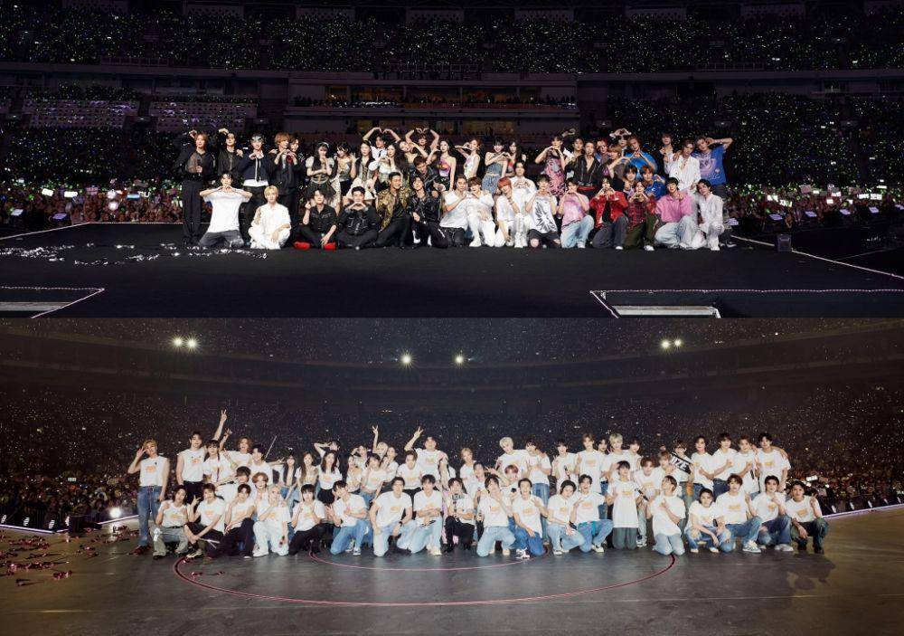 SMTOWN Live 2023 di Jakarta (atas) dan SMTOWN Live 2024 di Tokyo (bawah) (twitter.com/SMTOWNGLOBAL)
