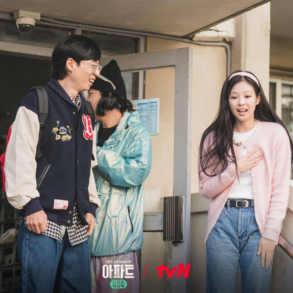 Yoo Jae Suk, Jennie Blackpink, dan Yang Se Chan di variety Show Apartment 404 (instagram.com/tvn_joy)