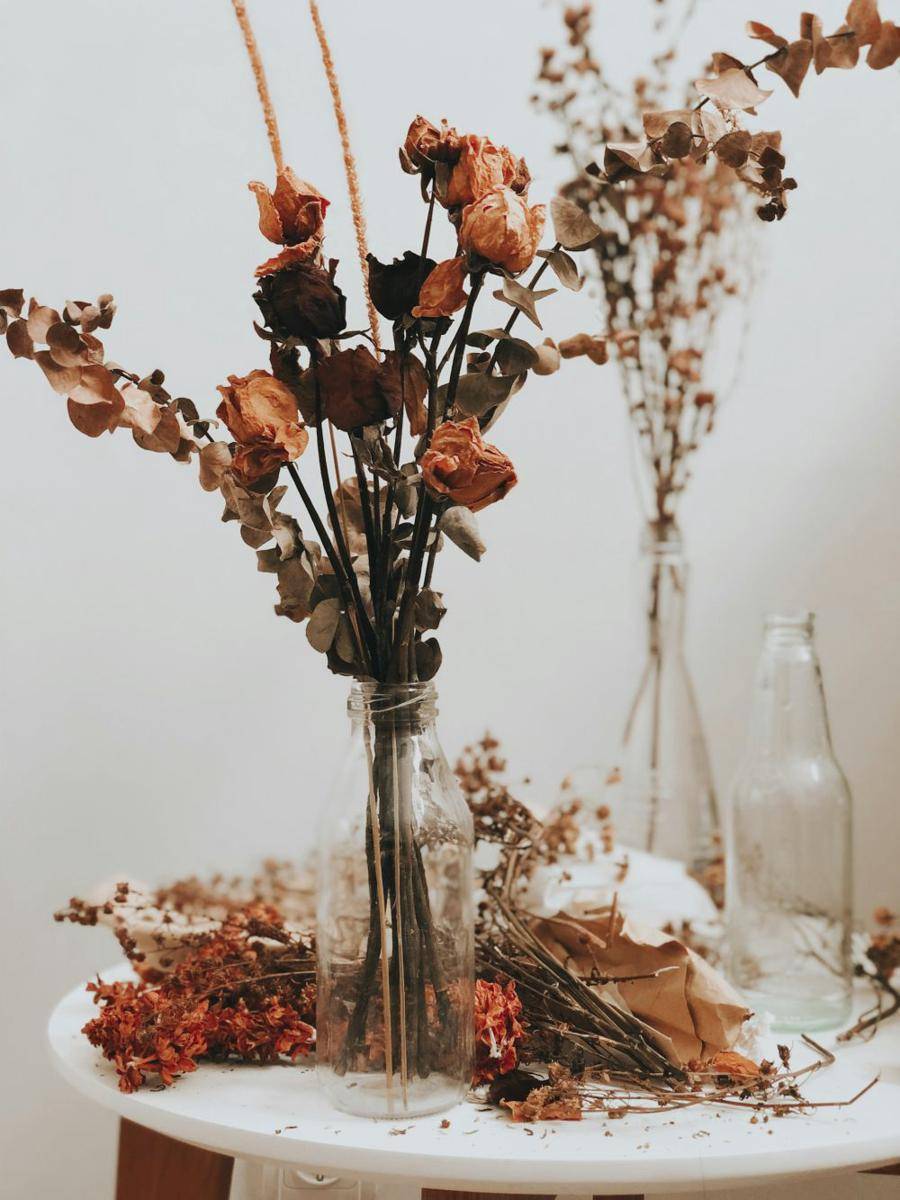 ilustrasi pajangan meja dried flower (unsplash.com/Visuel Colonie)