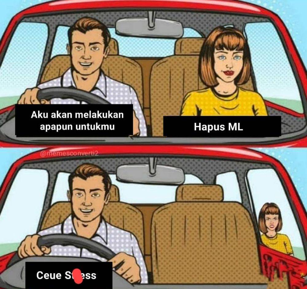 momen diturunkan dari mobil (instagram.com/statuslucu_official)